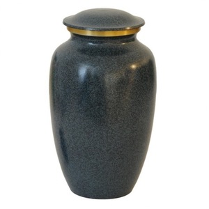 Urnes funéraires adultes en laiton de haute qualité avec urnes funéraires en métal fini de couleur bleu marine pour cendres humaines - Product Image 1