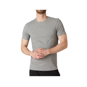 T-shirt décontracté en coton tricoté 100 % pur, coupe classique, manches courtes, personnalisable avec logo, haute qualité, respirant, anti-boulochage, vente en gros - Product Image 3