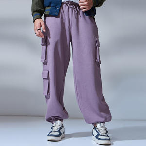 Pantalon de jogging de sport taille moyenne décontracté pour hommes Pantalon de survêtement ample en molleton avec cordon de serrage et logo personnalisables - Product Image 1