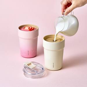 Locknlock แก้วน้ำพลาสติกพกพาได้, แก้วน้ำลาย Metro Cafe ขนาด400มล. LHC4356SBLU - Product Image 3