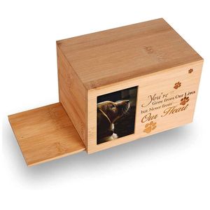 Natural Wooden Eco-Friendly Rectangle <b>Pet</b> Urn <b>Box</b> | Modern Design | Polished Finish | Tabletop Indoor Use | Wholesale - Product Image 2