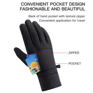 Guantes de Esquí Salva de Cuero, Impermeables, Resistentes al Viento, con % Nylon, Pantalla Táctil, Cierre de Correa, para Deportes de Invierno al Aire Libre - Product Image 2