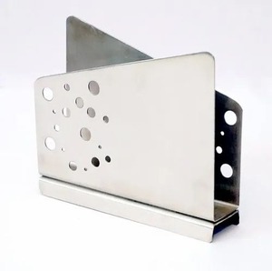 Hermoso Servilletero de Acero Plateado que Agrega un Estilo Moderno y Sofisticado y una Decoración Única - Product Image 1