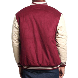 Top Trending Men's Versity College Chaquetas Venta al por mayor Chaquetas Varsity en blanco Logotipo personalizado Plain Letterman Varsity Jacket para hombres - Product Image 5