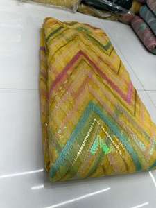 New Elegant Design Embroidery Sequence Net <b>Fabric</b> for Wedding Dress From <b>Indian</b> Supplier at Export Price - Product Image 4