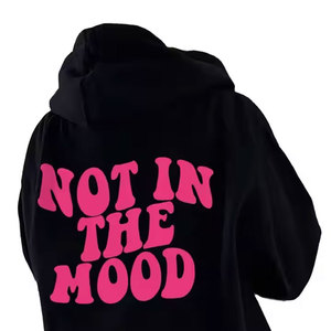 เสื้อฮู้ดลำลองเข้ารูปพิมพ์ลายพัฟสำหรับผู้ชายเสื้อมีฮู้ดผ้าคอตตอนผสมพิมพ์ลายพัฟ - Product Image 3