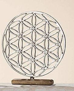 Sculpture Hokuta avec base Décoration de chambre pour salon Décoration de table en bois naturel et métal noir - Product Image 5