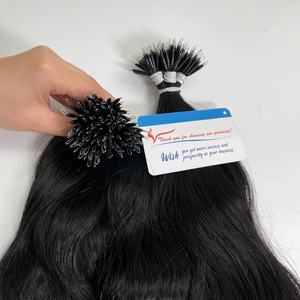 Vente en gros d'extensions de cheveux humains 100% bruts vietnamiens Nano Ring straight style vague d'eau chaude sans emmêlement ni perte - Product Image 3