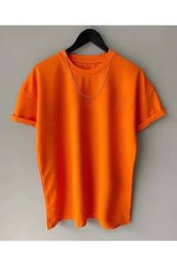 เสื้อยืดสำหรับผู้ชายสีม่วงทรงหลวมดีไซน์100% ผ้าฝ้ายว่างเปล่า - Product Image 2