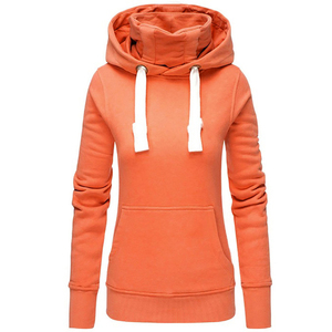 Sudadera con capucha de invierno de gran tamaño para mujer de alta calidad, jersey de lana de manga larga con estilo informal, cuello con capucha, diseño liso - Product Image 5