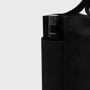 <b>Large</b> 12oz Recycled Black <b>Canvas</b> Tote <b>Bag</b> Side Pocket Medium Size Beach <b>Bag</b> for Advertising Food Heat Transfer Made Cotton PP - Product Image 3