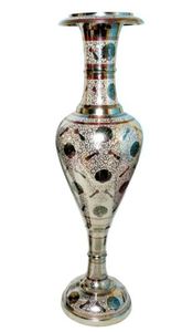 New Arrival Rare Design Aluminum Flower <b>Vase</b> With Black Enamel Base Premium Quality Flower <b>Vase</b> Wholesale for Decorations Item - Product Image 6