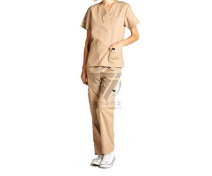Customized Unisex Cotton Canvas <b>Scrub</b> Suits Medical Industrial Use Quick-Dry Nursing <b>Scrub</b> <b>Set</b> with Needle Detection - Product Image 2