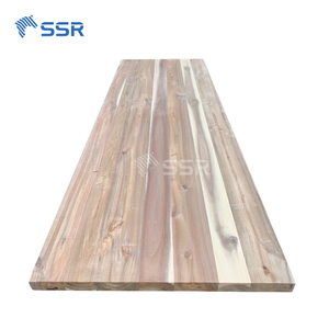 Bloc de boucher en bois d'acacia épaisseur de comptoir de cuisine 1.5 pouces-bord carré collé, plan de travail en bois écologique Vietnam - Product Image 2