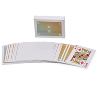 Jeu de 54 cartes de jeu de société de poker de luxe très vendu personnalisé boîte en papier emballée de cartes à jouer en papier pour divertissement à domicile