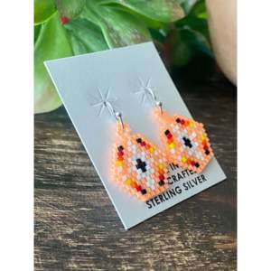 Navajo Multi-Stone & Sterling <b>Silver</b> Beaded <b>Dangle</b> Drop <b>Earrings</b> Handmade Artisan Jewelry - Product Image 3