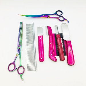 ชุดกรรไกรตัดแต่งขนสัตว์เลี้ยงและแปรงปัดขนแบบใหม่ ผลิตจากสแตนเลสอย่างยั่งยืน ปลอดภัย คุณภาพสูง อุปกรณ์ตัดแต่งขนสำหรับช่างตัดขน - Product Image 6