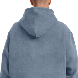 Personnalisable Noir Vintage Hoodies Hommes 100% Coton Surdimensionné Lourd Lavage À L'acide Pull Sweat Strass Conception pour L'hiver - Product Image 3