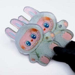 Paleta de Acrílico con Diseño de Dibujos Animados para Extensiones de Pestañas, Soporte para Pestañas, Paleta para Pegamento, Herramientas para Artistas de Pestañas y Salones de Belleza - Product Image 4