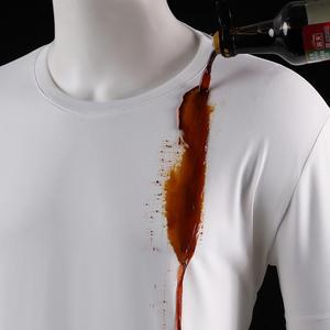 T-shirts pour hommes en gros, 220 g, imperméables, respirants, anti-taches, solides, vierges, surdimensionnés, avec col rond - Product Image 2