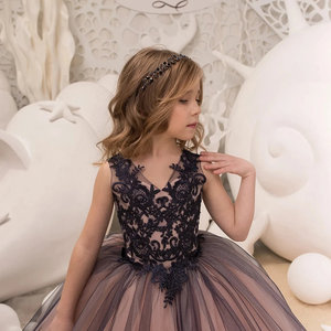 Vestido de Fiesta Formal para Niña de Flores, Cuello en V, Edad 14+, Encaje, Tul, Gasa, Algodón, Color Sólido, Casual/Fiesta/Noche, Verano, ODM, Cumpleaños - Product Image 6