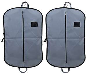 Housse de costume avec fermeture éclair, organisateur en tissu pour veste | Lot de 2 (gris) housses - Product Image 3