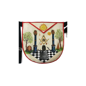 Collares de la Logia Masónica Azul de Grado 14 - Juego de 9 Collares Bordados a Máquina, Delantal y Estuche, Collar de Arco Real Completamente Vestido - Product Image 3