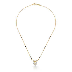 Simplicity Spark Gold & Diamond Mangalsutra moderne pour femmes - Product Image 1