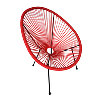 Tube exposé chaise jardin rotin osier table basse ensemble mobilier d'extérieur de style asiatique Acapulco