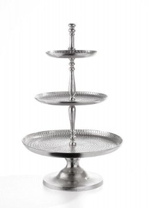 Best Class Nickel-Plated Aluminium Cake Stand Stylish Hammered Metal <strong>Cast</strong> for Birthday Wedding Anniversary Parties Cake <strong>Tools</strong> - Product Image 3