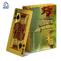 Cartes à jouer de qualité supérieure en plastique durable Burj Al Arab Hotel Gold Foil Deck
