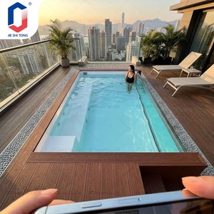 Kit de Piscina de Fibra de Vidrio de Fácil Instalación, Protección UV, Diseño Ecológico para Espacios Exteriores, Piscina de Fibra de Vidrio Estilo Resort para Diversión Familiar - Product Image 1