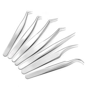 Juego de pinzas para pestañas de acero inoxidable, herramienta para cejas precisa y duradera - Product Image 6