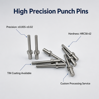 Pin Hexagonal Berlapis Titanium untuk Mesin Cold Heading, Presisi Tinggi, Cetakan Pembentuk Baut Hex, Pengikat Sekrup