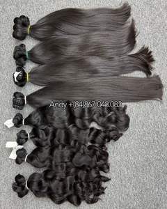 ผมต่อจากมนุษย์ผมคนเวียดนามสำหรับต่อผมมนุษย์ผมบริสุทธิ์คาเบลโลฮัมโน่แบบไม่ผ่านการแปรรูป - Product Image 2