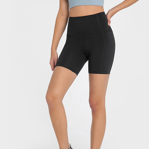 Shorts de Yoga de Cintura Alta para Mujer al por Mayor, Transpirables, de Lona, de Secado Rápido, para Gimnasio, Entrenamiento, Correr, con Bolsillos, Ajuste Regular - Product Image 6