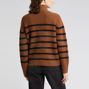 Pull en laine/acrylique uni décontracté pour femme – Tricot respirant automne-hiver – Vente en gros populaire pour femmes - Product Image 3