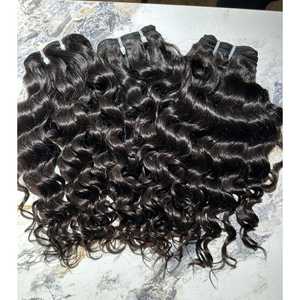 Vente en gros Extensions de cheveux humains indiens bruts droits Perruques en dentelle non traitées à cuticules alignées Loose Deep Natural Waves - Product Image 2