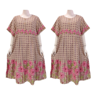 ชุดนอนผ้าเรยอนลายดอกไม้ขนาดใหญ่สำหรับผู้หญิงชุดนอนผ้านิ่มและให้ความอบอุ่นสำหรับฤดูร้อน - Product Image 5