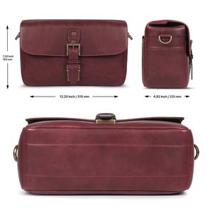 Sac à bandoulière étanche en cuir véritable avec insert rembourré pour objectif DSLR Mirrorless Accessoires LCB-0011 personnalisables - Product Image 4