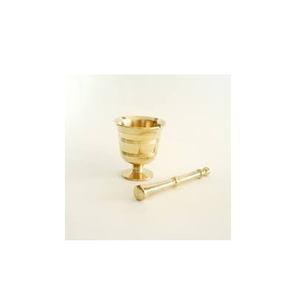 Mortero y Maja de Latón, Tazón para Moler Manualmente, Sin Esmaltar, Procesado, Grabado y Personalizado, Venta Caliente - Product Image 1
