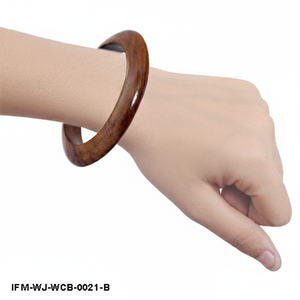 <b>Handcrafted</b> Natural Rosewood Bangle Smooth Polished Chunky Wood Bracelet for Women Eco-Friendly Boho <b>Jewelry</b> Statement Piece - Product Image 6