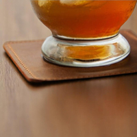 Ensemble de 6 sous-verres en cuir de haute qualité, design moderne, d'inspiration vintage, écologiques, pour la maison, le café, le thé, la bière