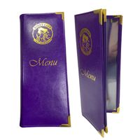 Menu à couverture rigide en cuir PU standard pour hôtel avec logo personnalisé vente en gros