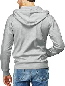 Sudaderas de invierno informales para hombre, peso pesado, 100% algodón, logotipo personalizado impreso, cuello con capucha de lana gruesa, patrón sólido, teñido liso - Product Image 4