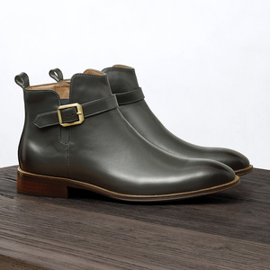 Chaussures Oxford en cuir de vachette pleine fleur avec talon amorti et design antidérapant, chaussures habillées pour hommes, chaussures en cuir - Product Image 3