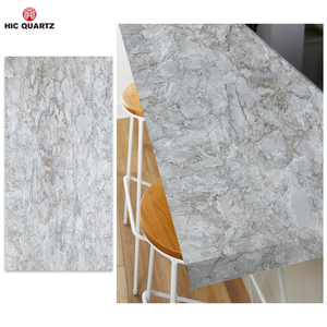 2025 bán chạy nhất bằng đá cẩm thạch thiết kế Đá Nhân Tạo Bảng calacatta grey thạch anh tấm cho Vanity đầu bảng Nhà Bếp bàn - Product Image 4