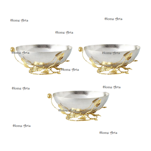 Cuenco decorativo de comida de Metal de diseño clásico, cuenco para servir chocolates de forma personalizada de tamaño mediano a la venta - Product Image 6