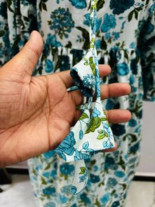 2025 nuevo vestido de noche de algodón 100% personalizado al por mayor para mujer bloque estampado Floral patrón sólido manga larga Casual playa - Product Image 3