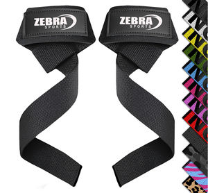 Logotipo de color personalizado ajustable grueso rígido gimnasio muñequeras deporte levantamiento de pesas y equipo de levantamiento de pesas-Negro - Product Image 1